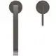 Zwei Handgriffe einer Küchenarmatur in Magnetic Grey, montiert auf runden Platten. Ideal Standard-Design mit einfachem, funktionalem Erscheinungsbild.